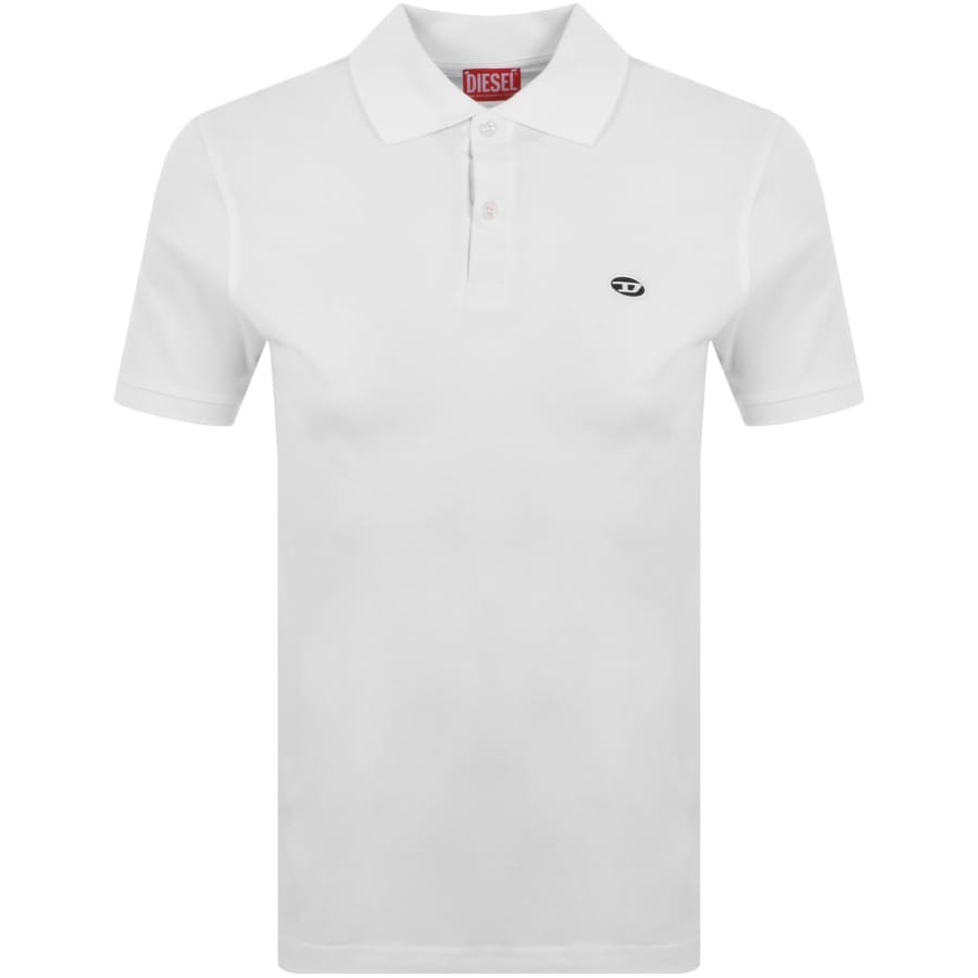 Diesel Rejust D Oval Polo T Shirt White | Mainline Menswear
